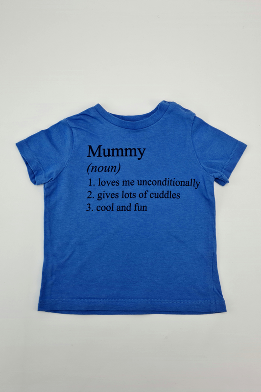 3–6 Monate – T-Shirt „Mama liebt mich bedingungslos...“.