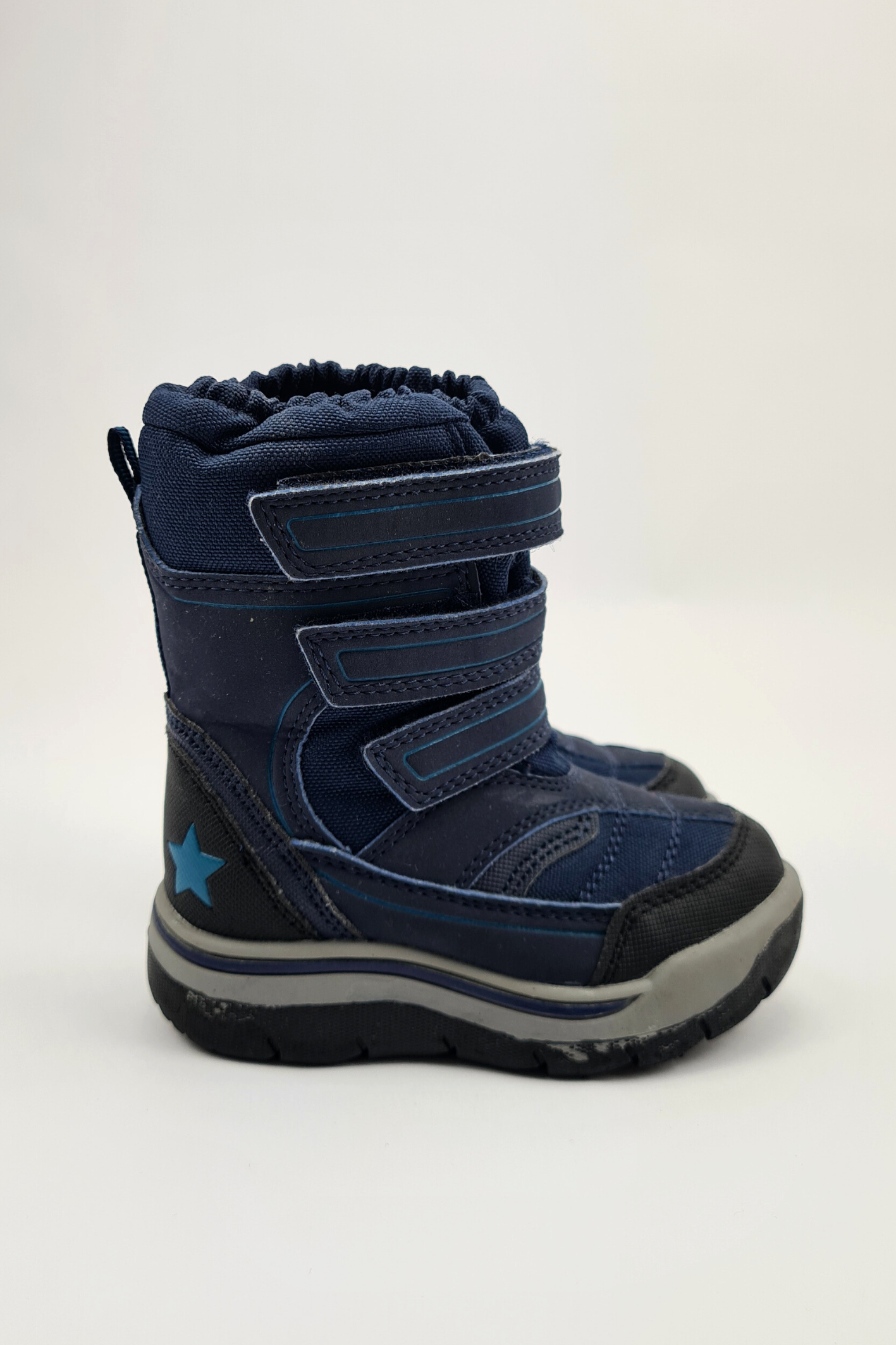 Size 5 Navy Blue Velcro Strap Snow Boots Next Precuddled