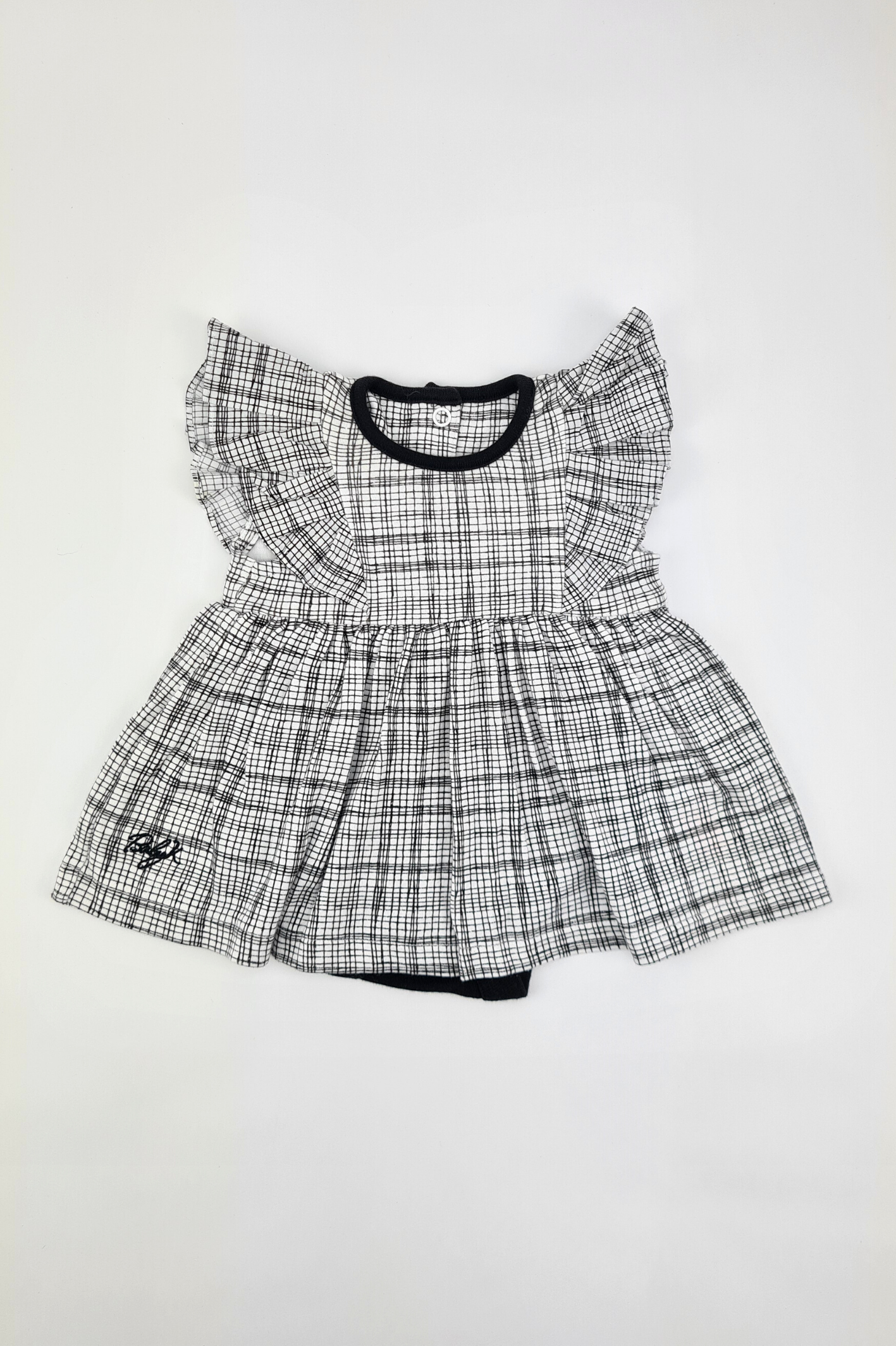 Newborn - 100% Cotton 10lbs Ruffle Trim Dress (Baby K)