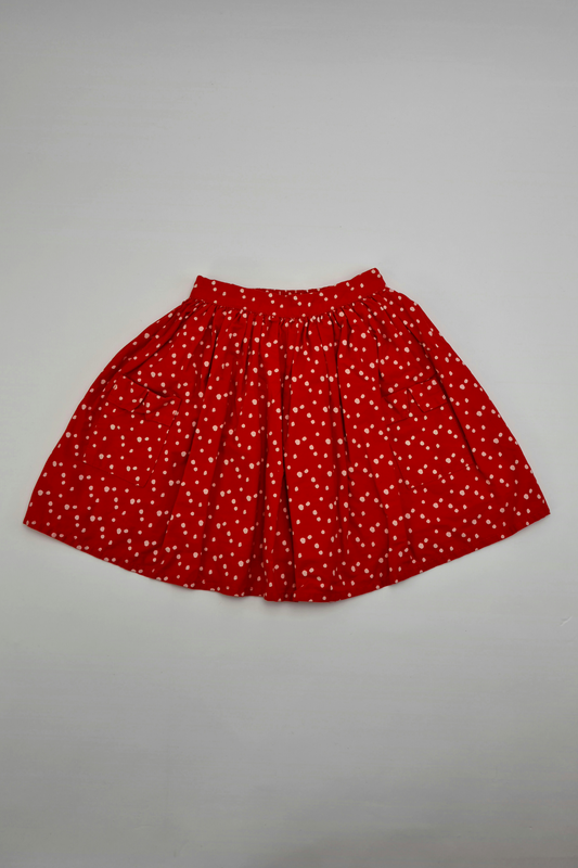 9-12m - Red Spot Print Skirt (Mamas & Papas)