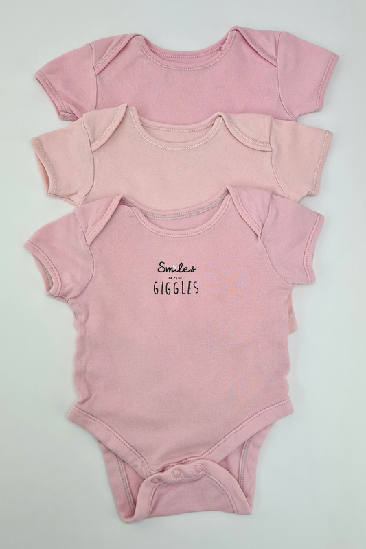 3-6m - 'Smiles And Giggles' Bodysuit Set