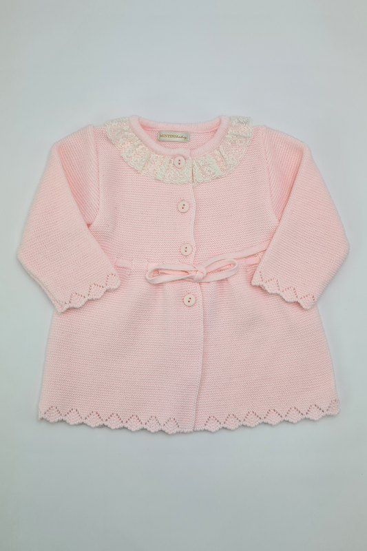 12-18m - Pink Lace Collar Cardigan (Mintini Baby)