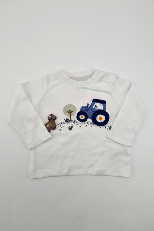 3-6m - Tractor T-shirt