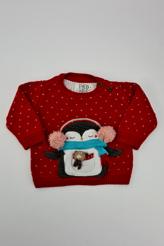 3–6 m – Pinguin-Pullover (Fred &amp; Flo)