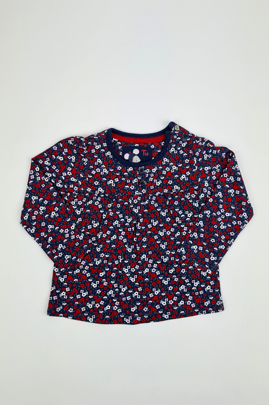 6–9 Monate – T-Shirt mit Blumendruck (Di)