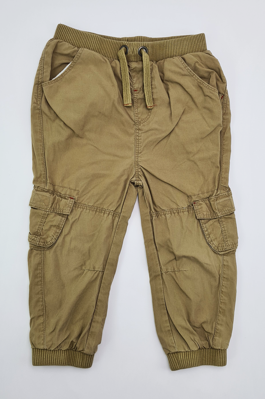 18-24m - Pantalon Cargo Kaki 100% Coton (Tu)