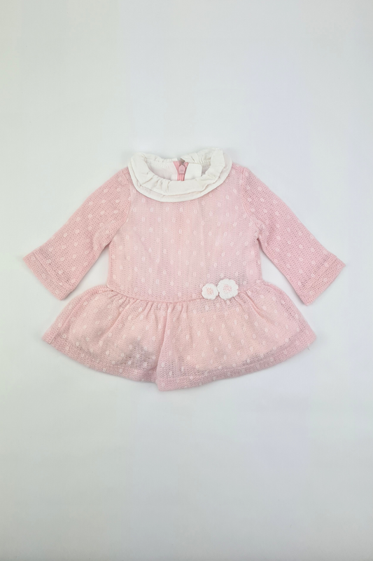 Newborn - 0-1m Traditional Spanish Style Pink Dress (Mayoral)