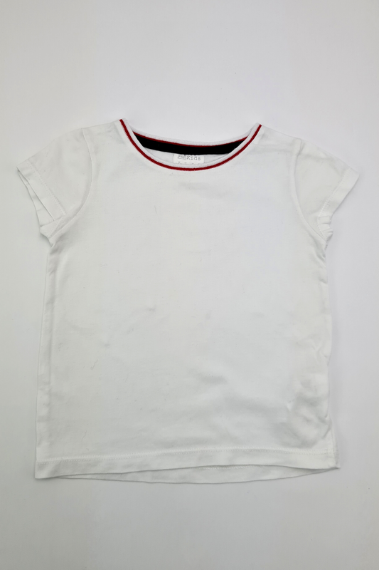 12-18m - White T-shirt (F&F)