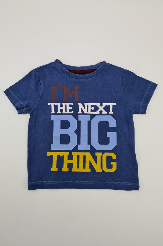 12–18 Monate – T-Shirt „I'm The Next Big Thing“.