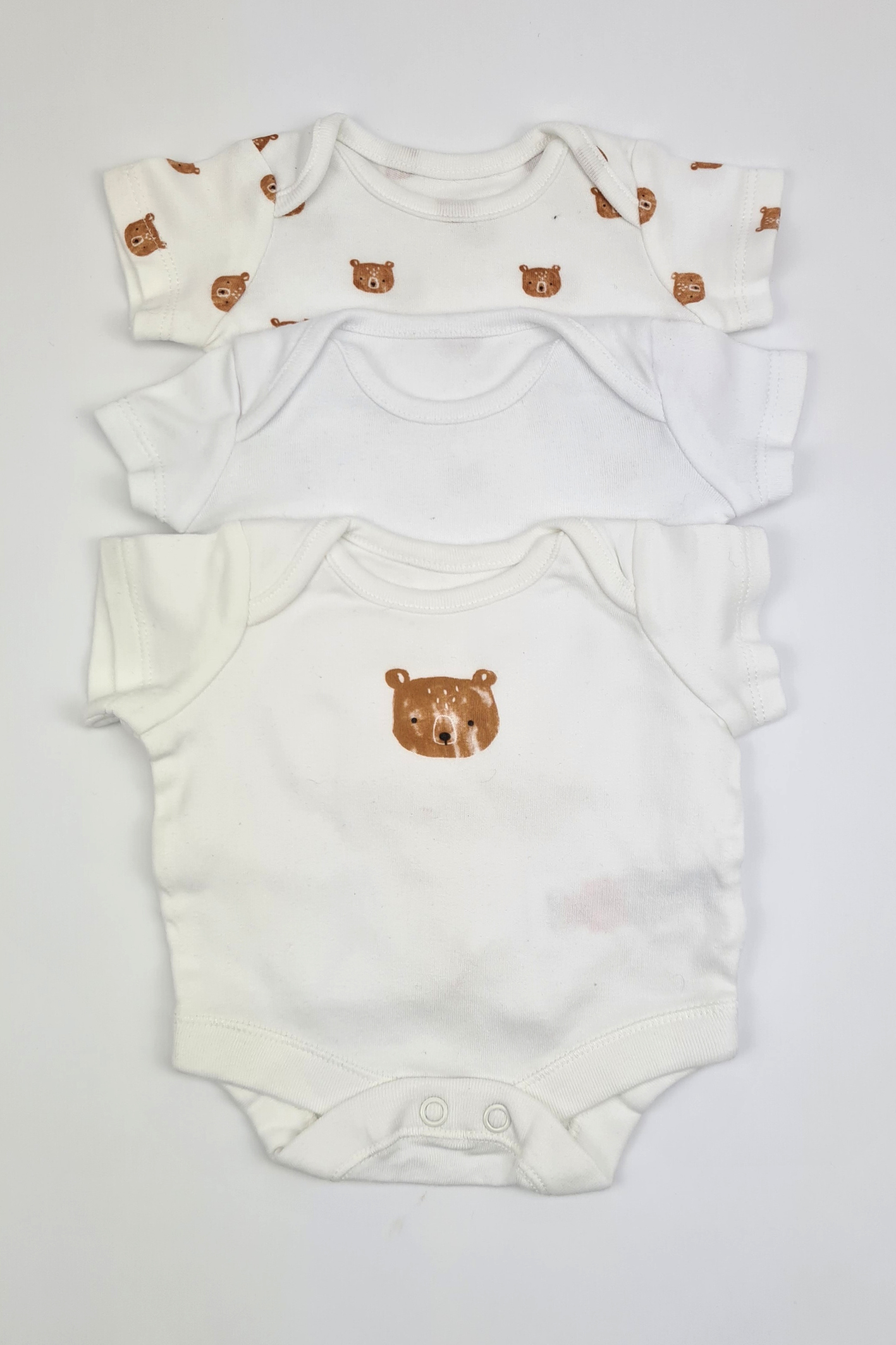 Tiny Baby (5lbs) - Bear Face Bodysuit Set (F&F)