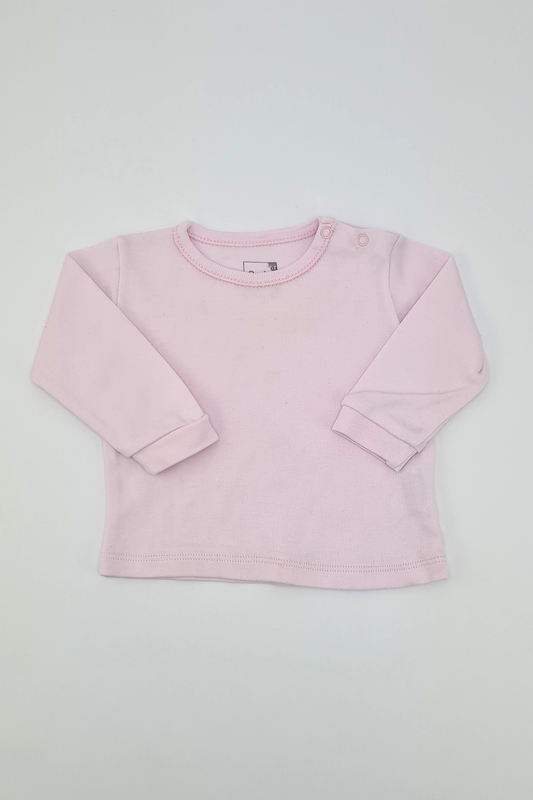 3–6 Monate – rosafarbenes T-Shirt
