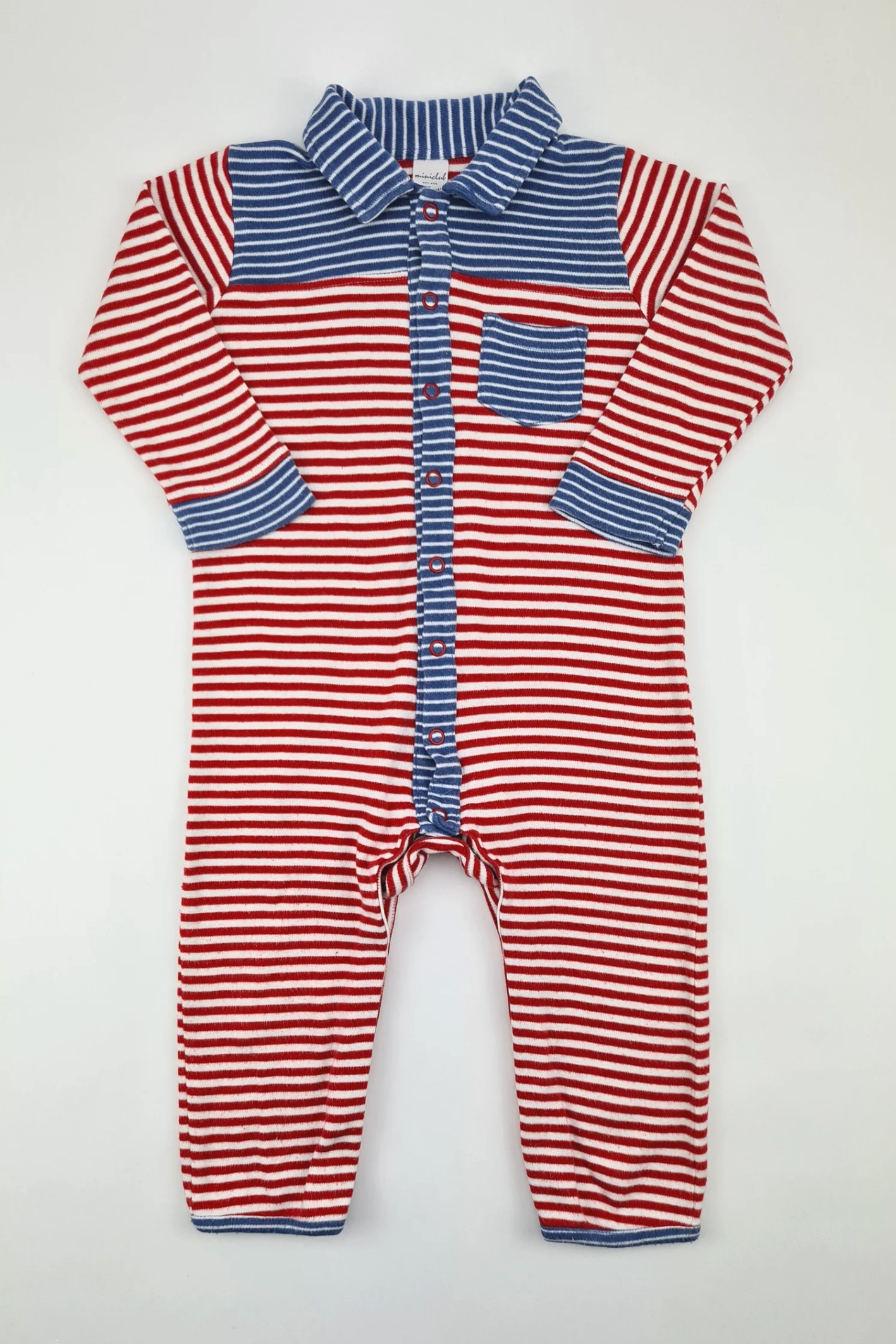 12-18m - Striped Sleepsuit (Mini Club)