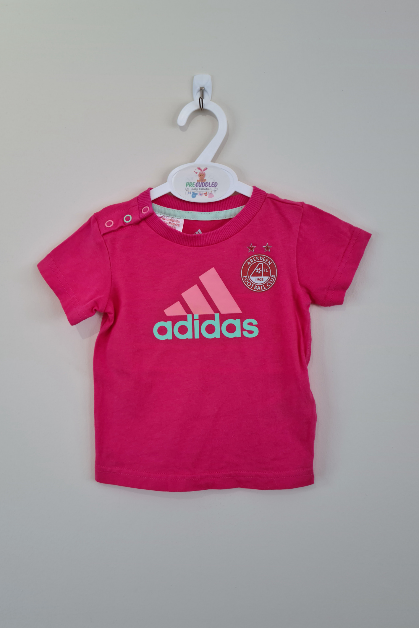 3-6m - Pink Aberdeen F.C T-shirt (Adidas)