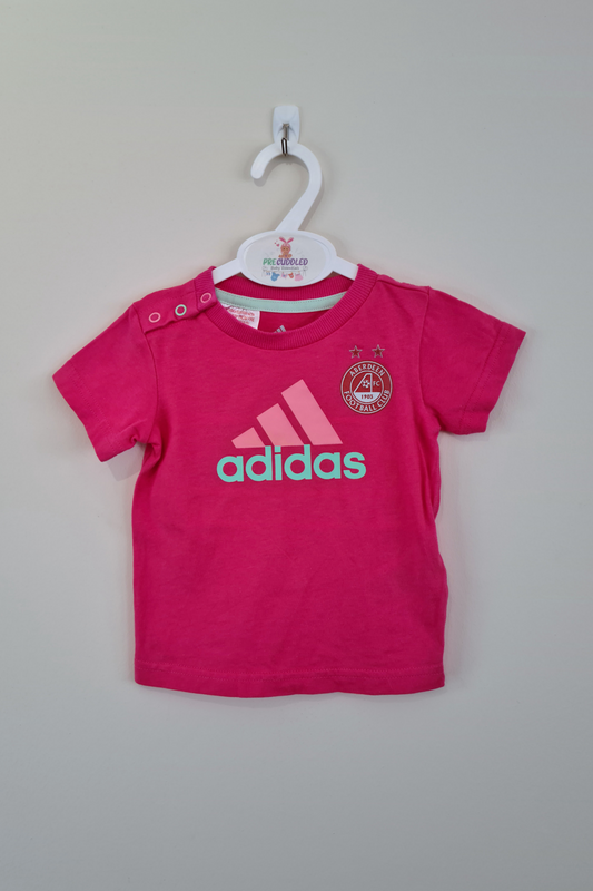 3-6m - Pink Aberdeen F.C T-shirt (Adidas)