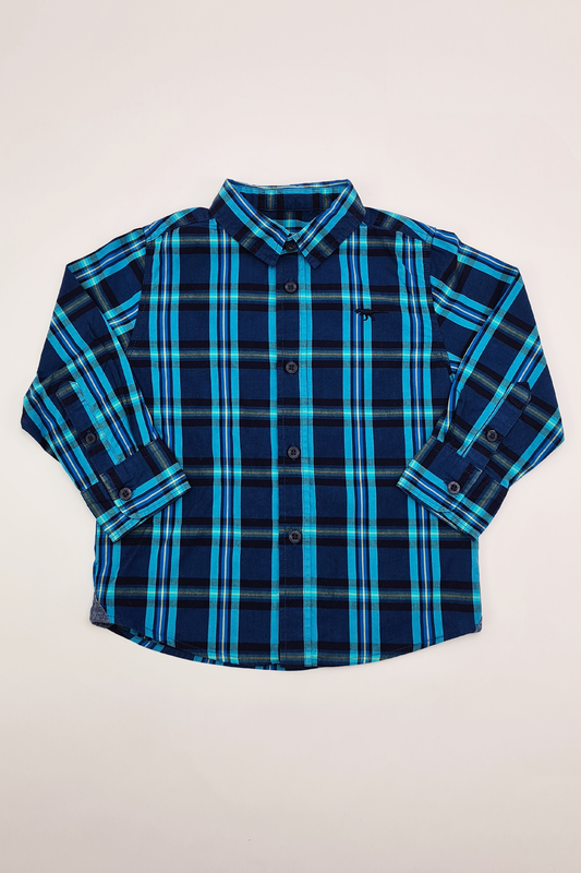18-24m - Blue Plaid Shirt (BlueZoo)