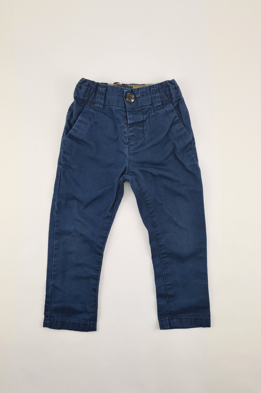 9-12m - Navy Blue trousers (Next)