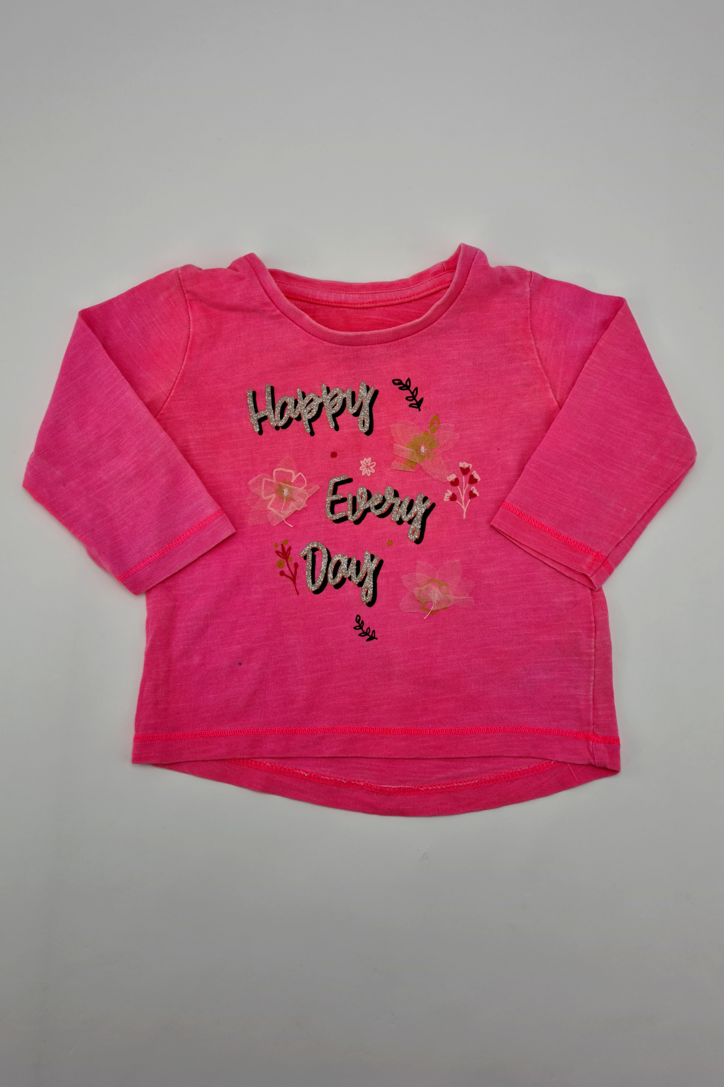 9–12 Monate – T-Shirt „Happy Every Day“.