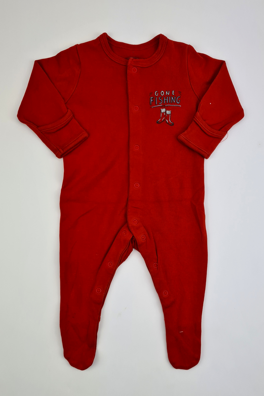 1 Month (10lbs) - 'Gone Fishing' Sleepsuit (Mamas & Papas)