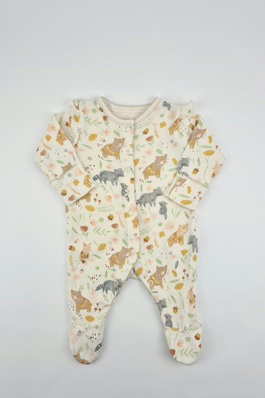 Tiny Baby - Fox Print Sleepsuit (George)
