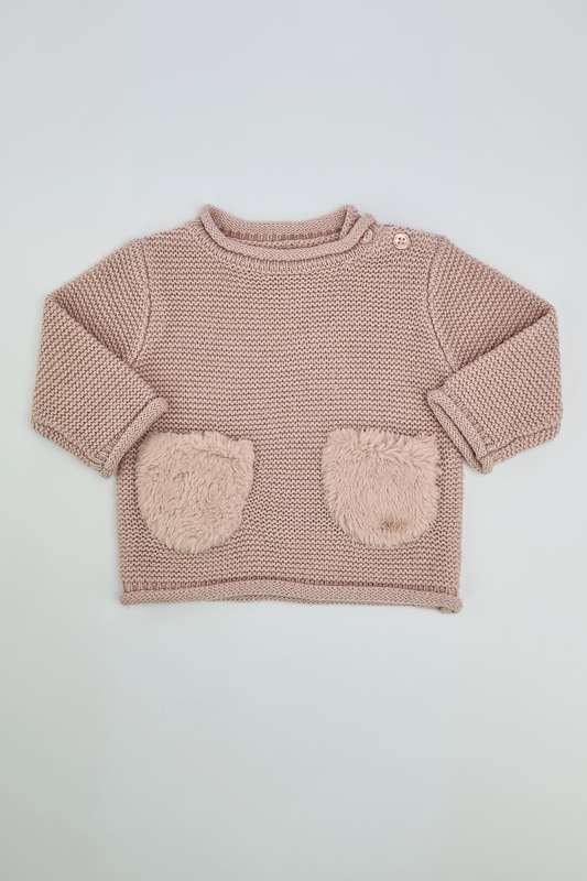 Première taille (9lbs) - Pull rose (George)