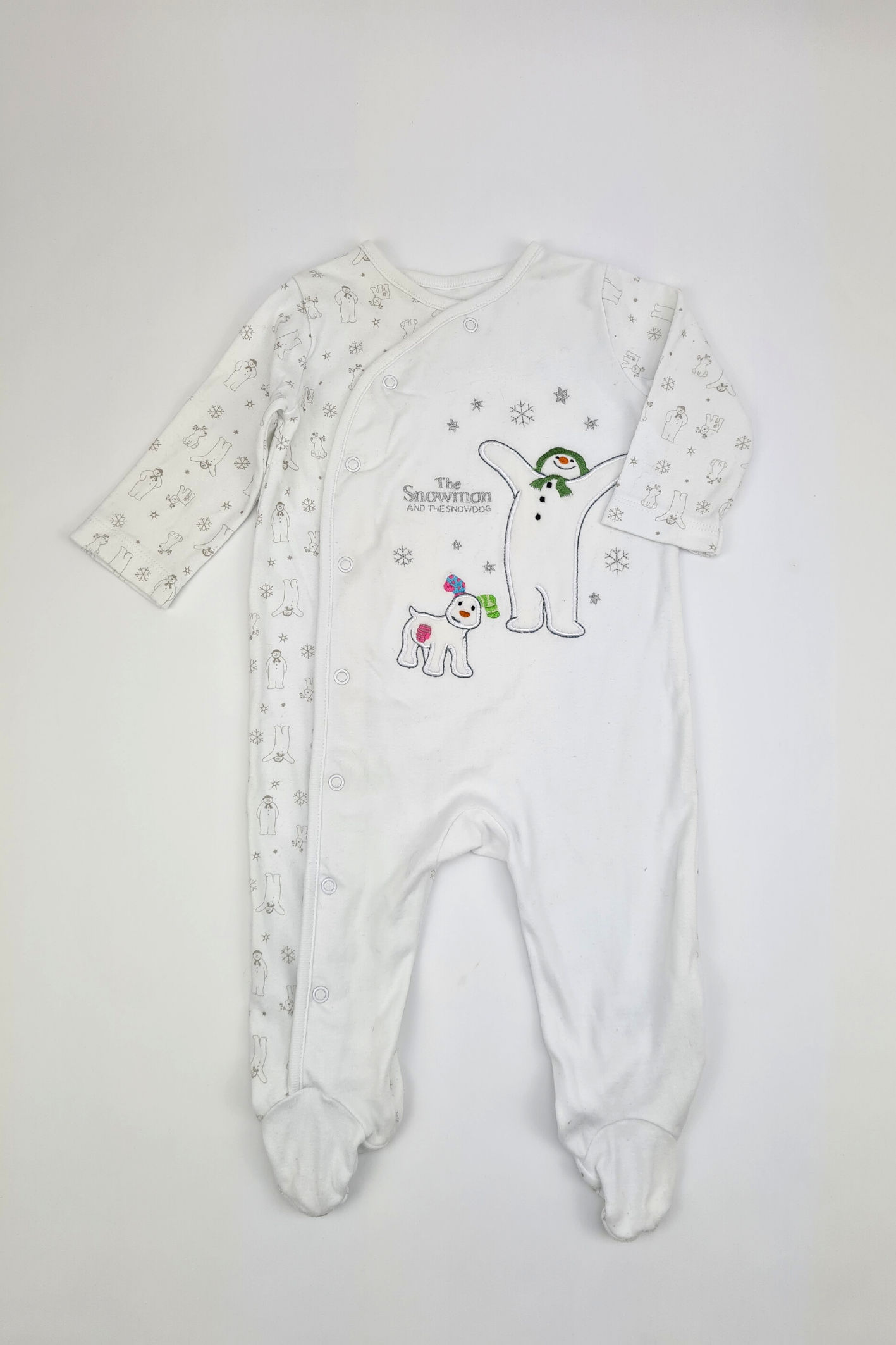 6-9m - The Snowman And The Snowdog Sleepsuit