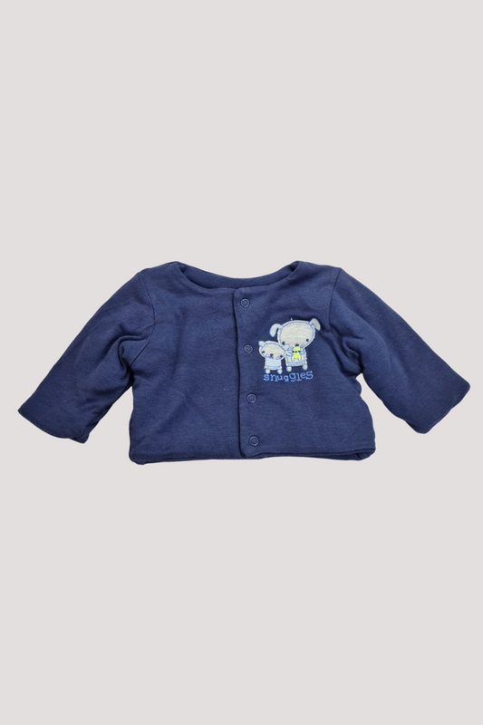 Newborn (9.9lbs) - Deep Blue 'Snuggles' Padded Jacket (Mini Club)