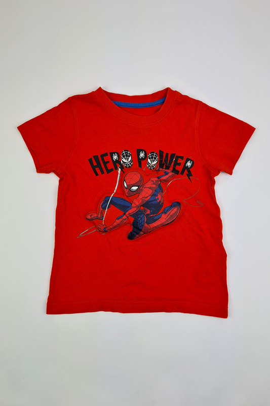 2-3y - 'Hero Power' Spider-man T-shirt (M&S)