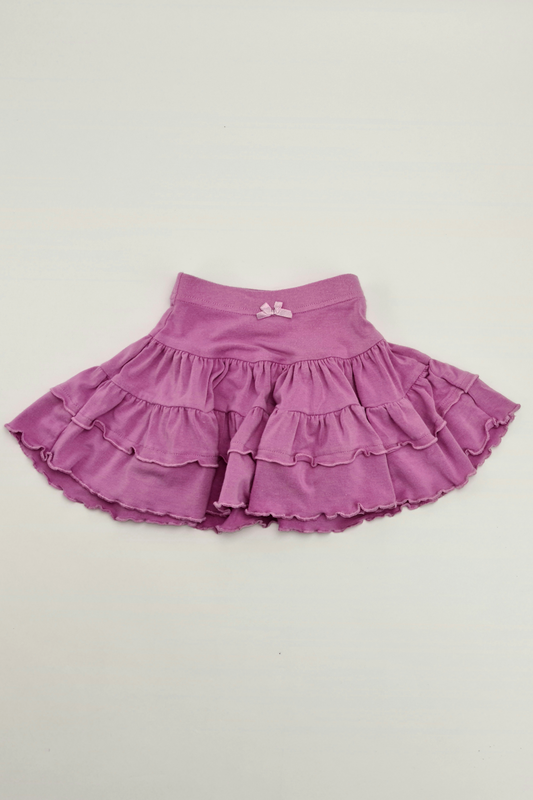 0-3m - Lilac Tiered Mini Skirt