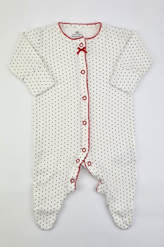 1m (10lbs) - 100% Cotton Spot Print Sleepsuit (Next)