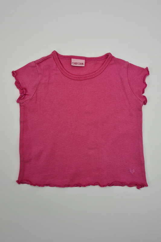 9–12 Monate – rosa T-Shirt (Cherokee)