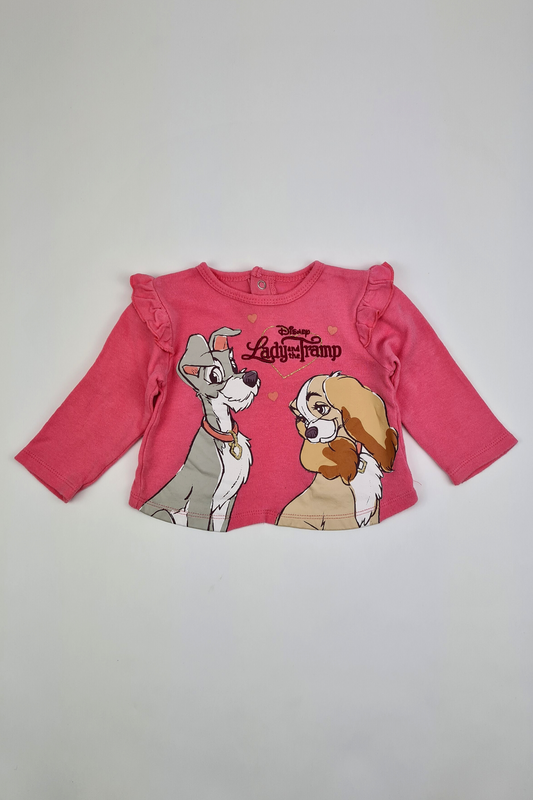 6–9 Monate – T-Shirt „Lady und der Tramp“ (Disney)