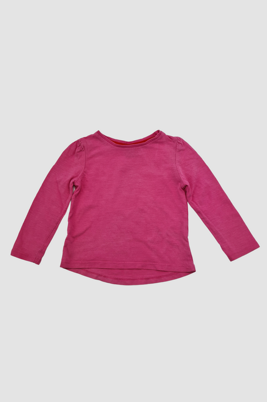 12–18 Monate – 100 % Baumwolle, pinkfarbenes T-Shirt (Di)
