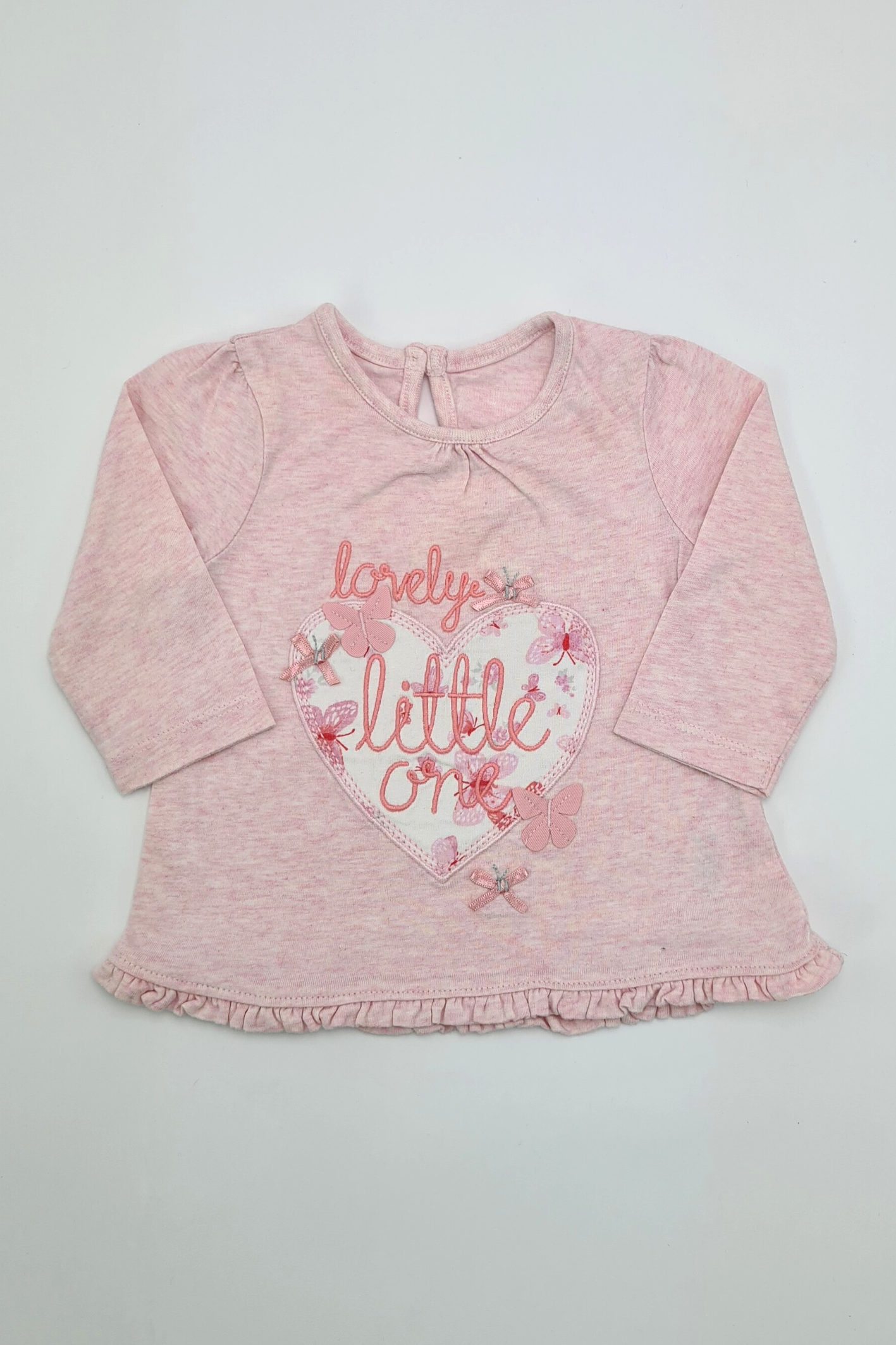 0-3m - 100% Cotton 'Lovely Little One' Top (George)