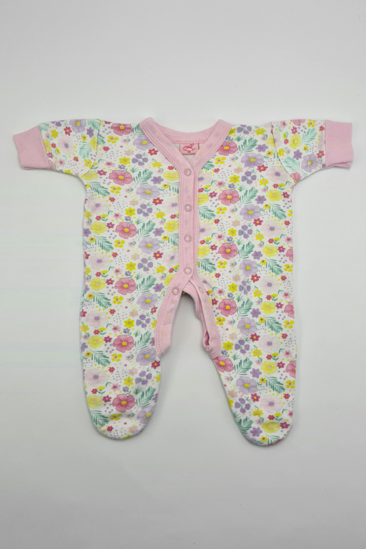 Neugeborene – Schlafanzug mit Blumenmuster