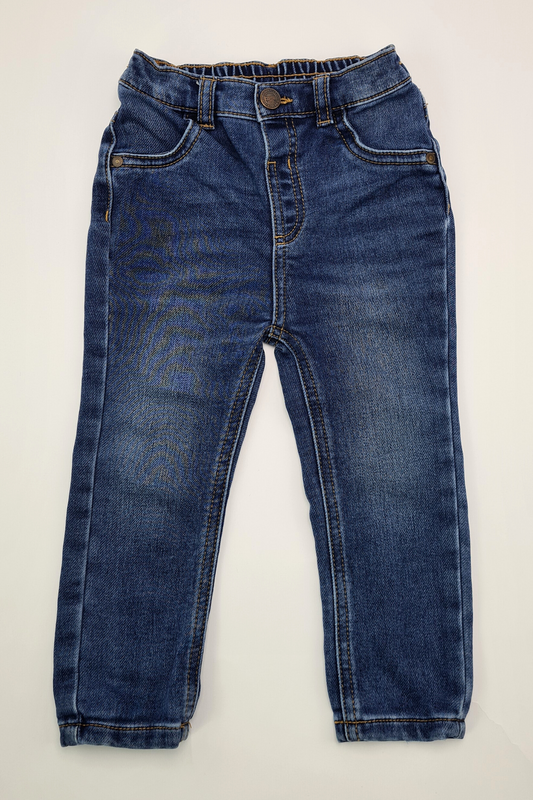 12-18m - Mid Blue Straight Leg Jeans (George)