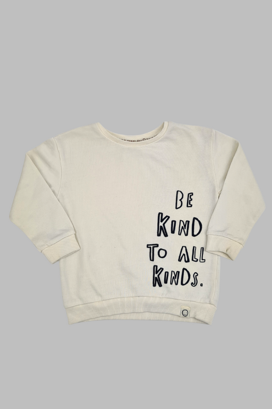 18-24 mois - Sweat-shirt 100 % coton « Soyez gentil avec toutes sortes » (George)