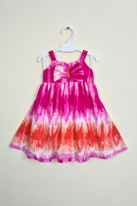 0-3m - Tie-Dyed Summer Dress & Matching Bloomers