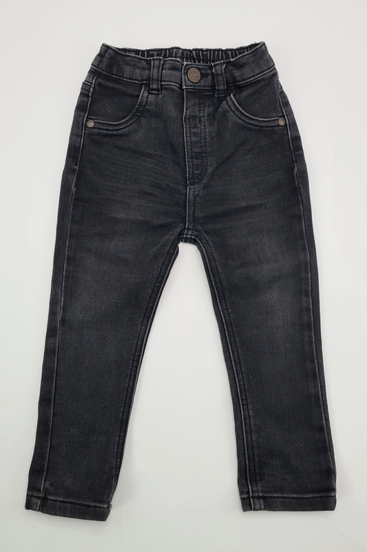 12-18m - Black Straight Leg Jeans (George)