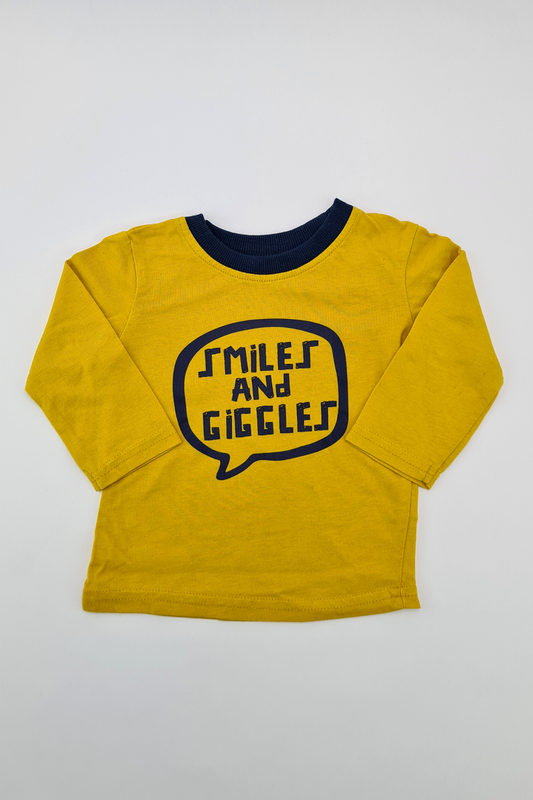 3-6m - 'Smiles & Giggles' T-shirt