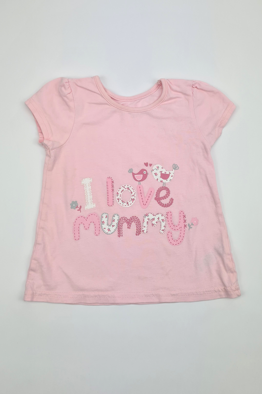 12-18m - 100% Cotton 'I Love Mummy' T-shirt (George)