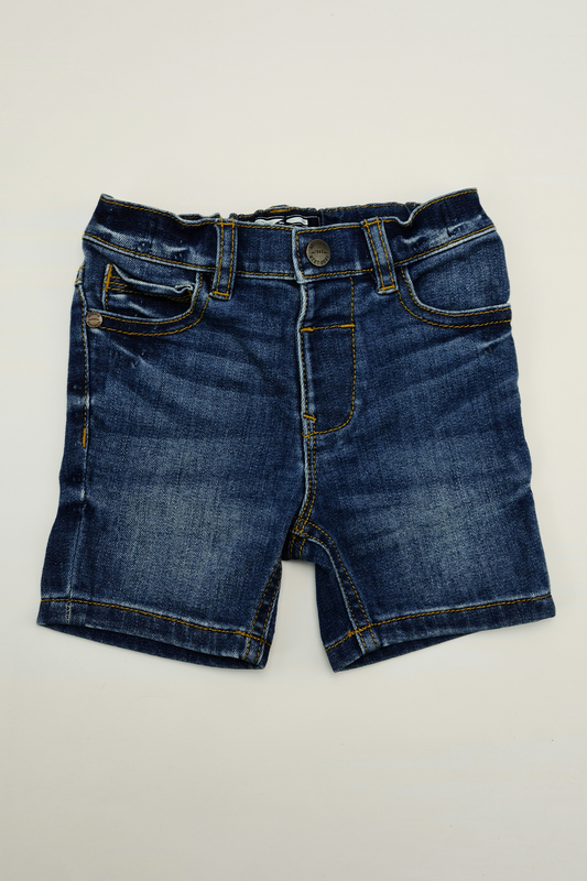 9-12m - Mid Blue Regular Fit Denim Shorts (Next)