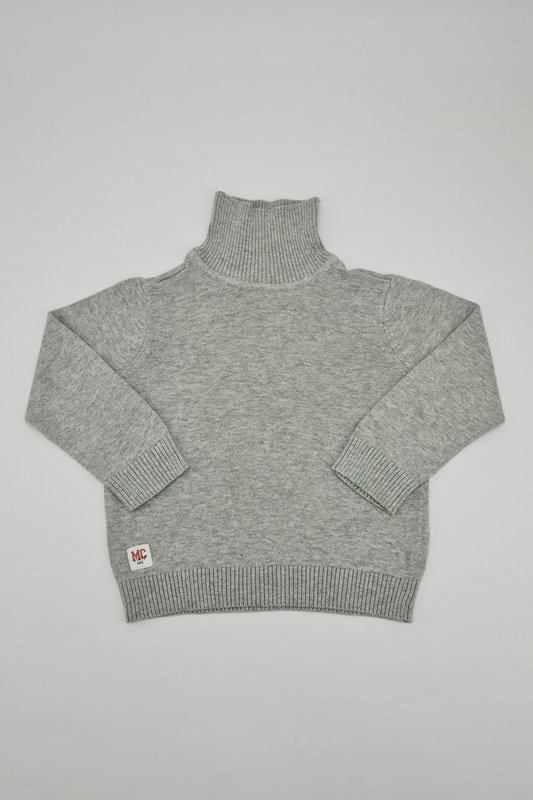 12-18m - Grey turtleneck jumper