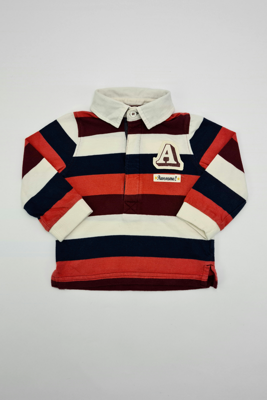 6-9m - Striped Rugby Shirt