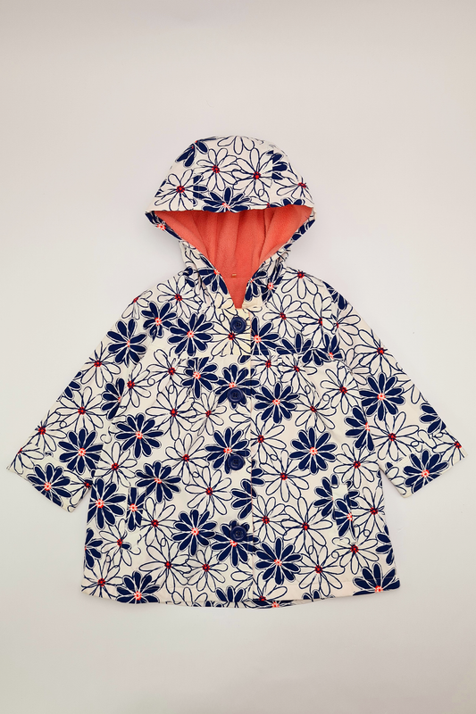 9-12m - Floral Print Hooded Jacket (George)