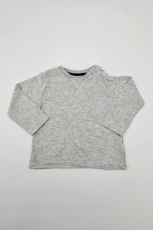 3-6m - T-shirt gris