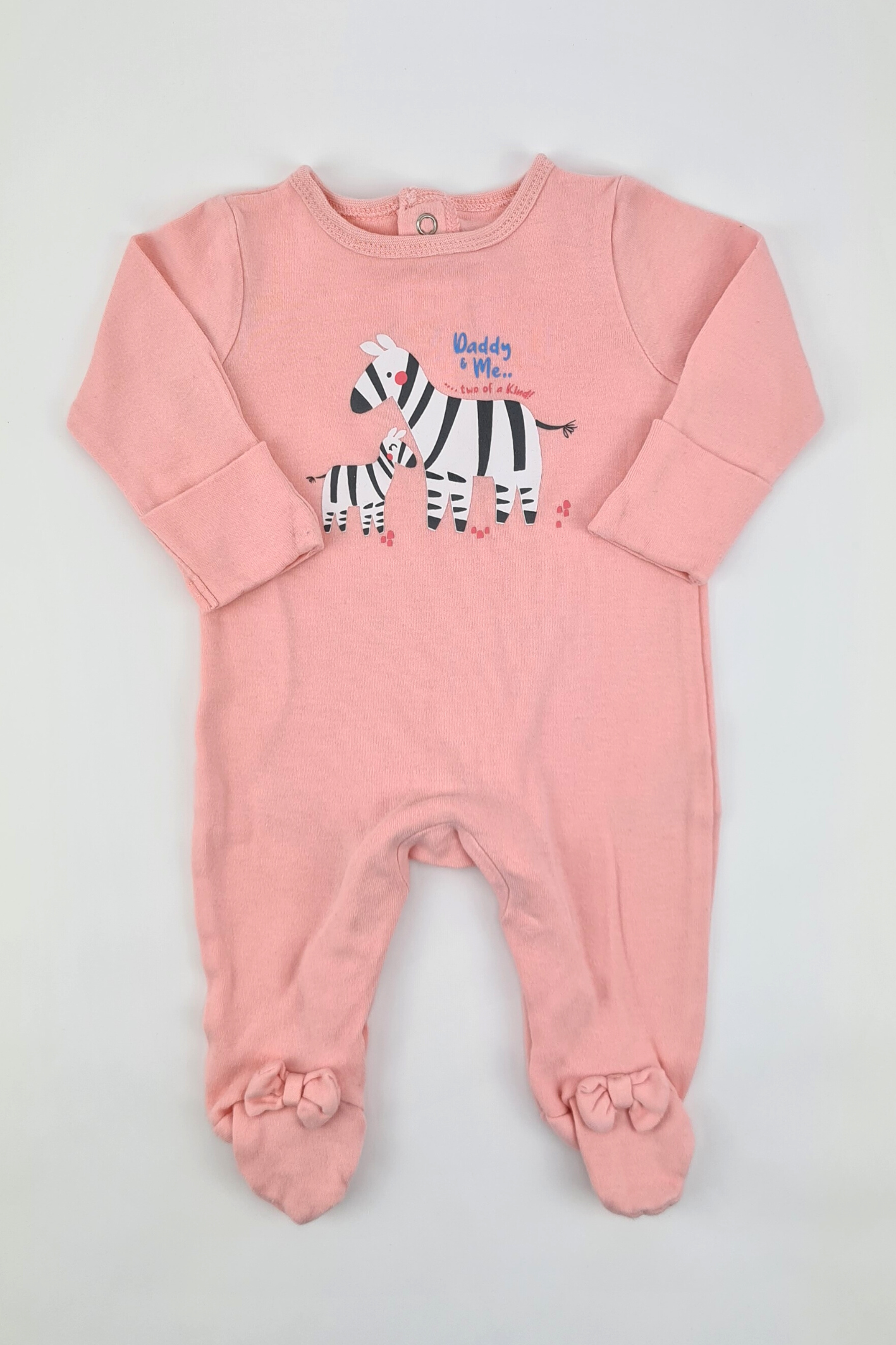 Newborn (10lbs) - 100% Cotton 'Daddy & Me.. . Two Of A Kind!' Sleepsuit (M&Co)