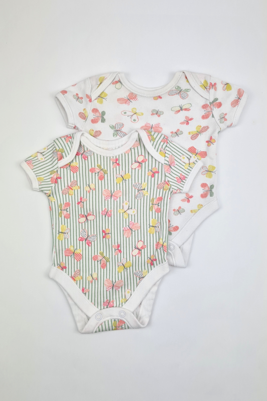Newborn - 9lbs Butterfly Print Bodysuit (George)