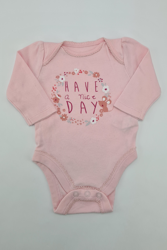 1m (10lbs) - 'Have A Nice Day' Bodysuit (F&F)