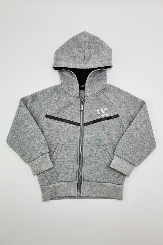 18-24m - Sweat à capuche gris (Adidas)