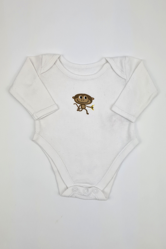 Newborn (7.5lbs) - Monkey Print Bodysuit